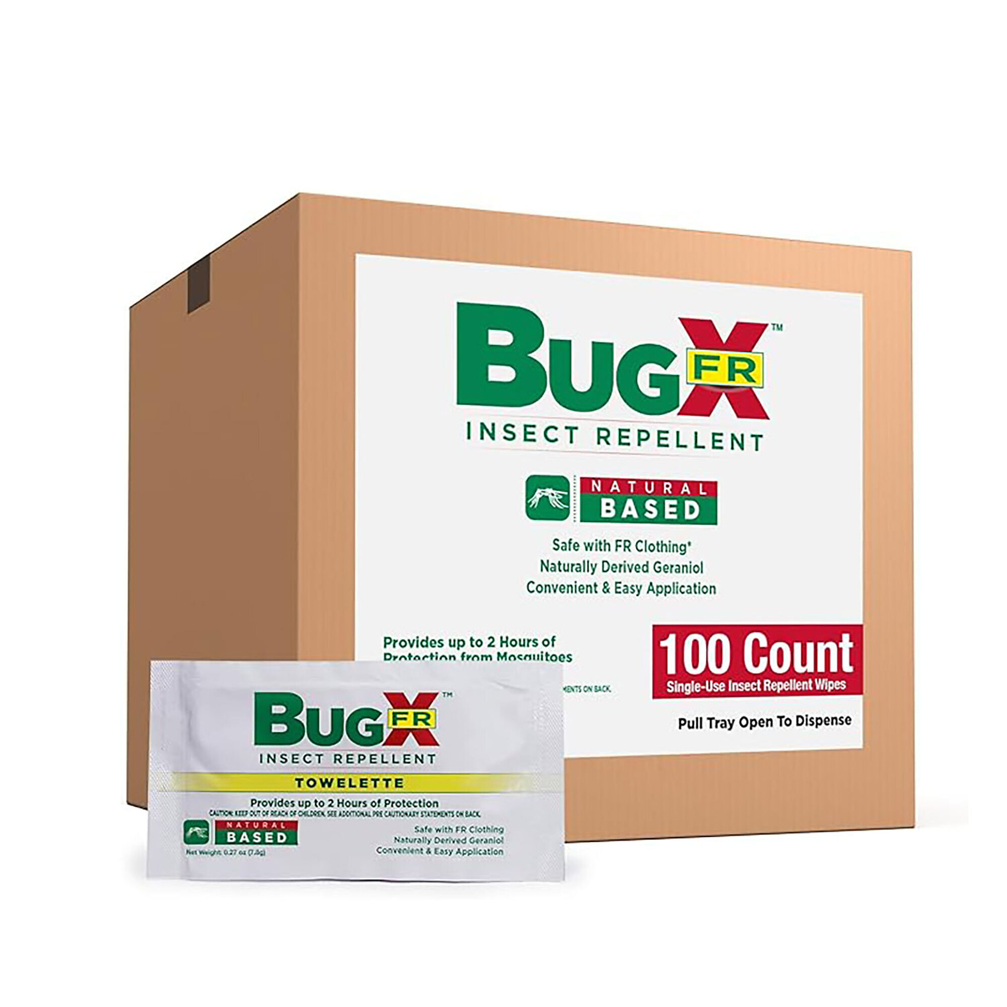 Aero Healthcare BugX30 Insect Repellent Wipes — 30% DEET, 100/Box, Model# 12642